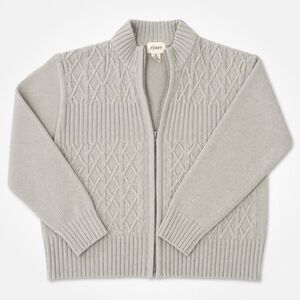 Jenny Women's Grey and Cream Jumper